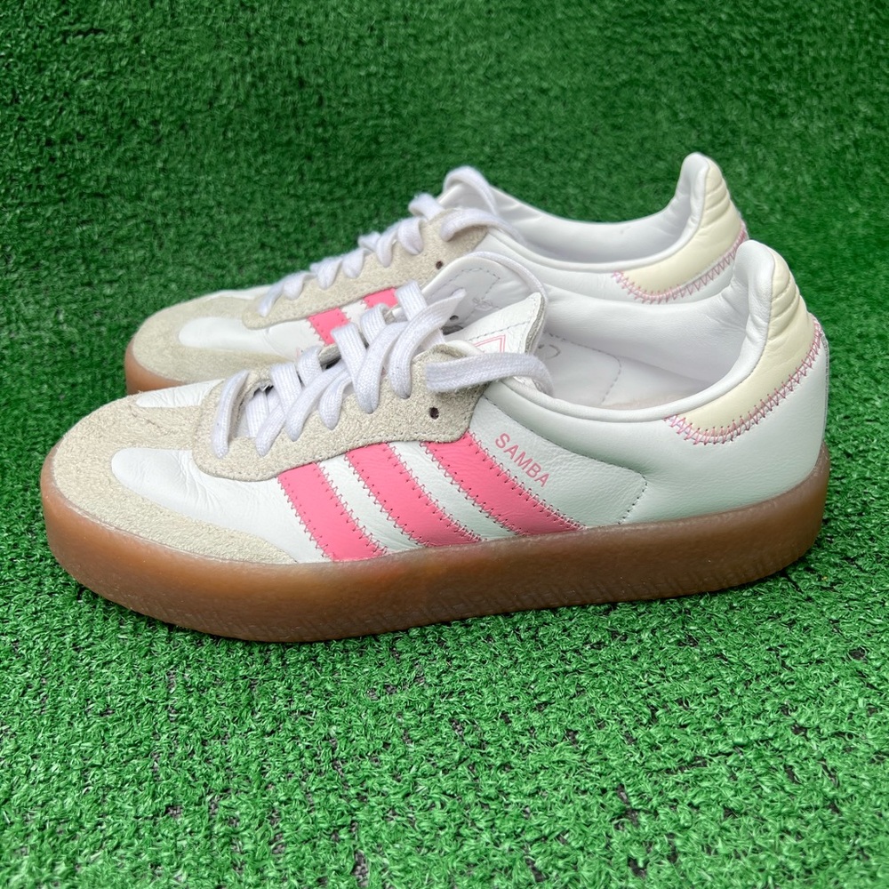 adidas Sambae Cloud White Bliss Pink IE9109 Women’s Size 7 Used no box - Picture 8 of 16
